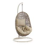 FLORINA Viseća smeđa fotelja s bazom