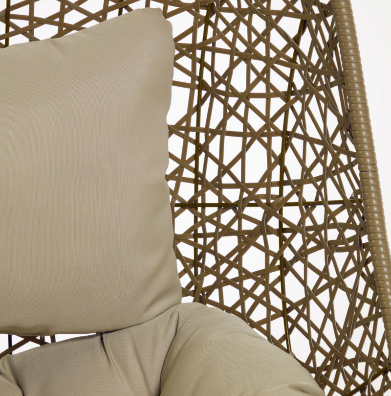 FLORINA Viseća smeđa fotelja s bazom