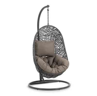 FLORINA Viseća tamno siva fotelja s bazom