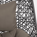 FLORINA Viseća tamno siva fotelja s bazom