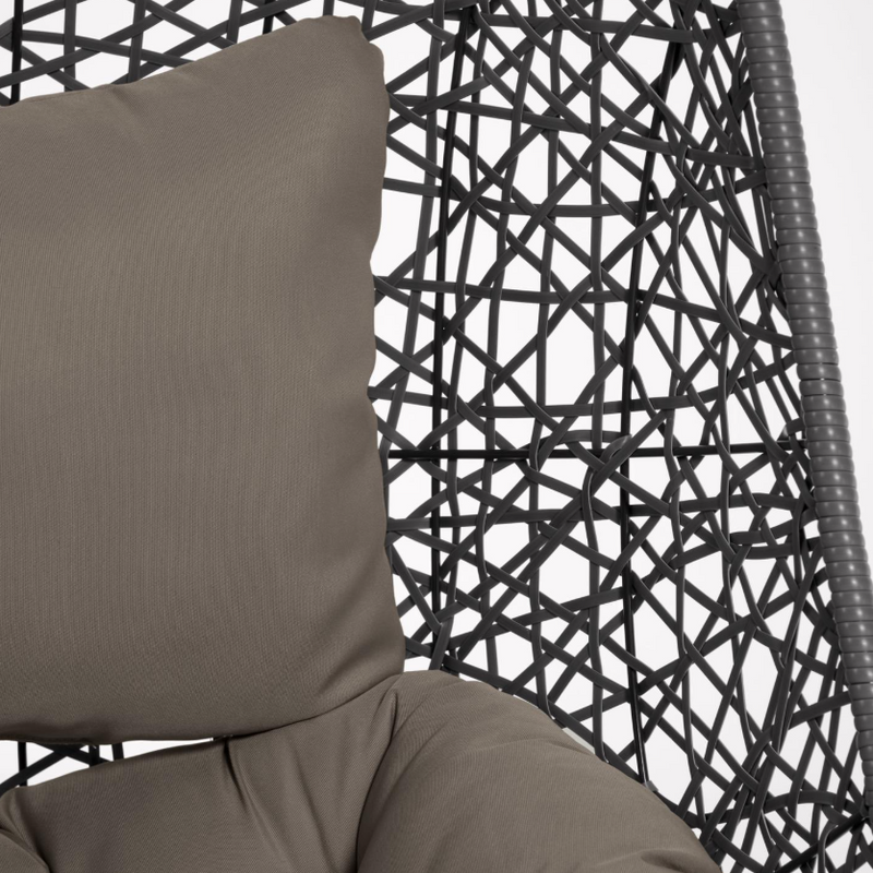 FLORINA Viseća tamno siva fotelja s bazom