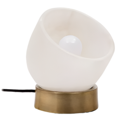 SHENIL Table lamp in alabaster and metal with a brass finish