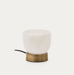 SHENIL Table lamp in alabaster and metal with a brass finish