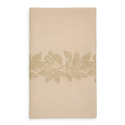 ORETI tablecloth with cocoa embroidery feature, 150x250cm