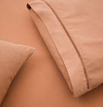 CALINE Set navlake za poplun i jastučnica od 100% perkal pamuka u boji terakote