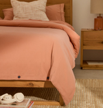 CALINE Set navlake za poplun i jastučnica od 100% perkal pamuka u boji terakote