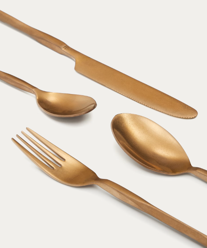 ALI 16-piece copper cutlery set