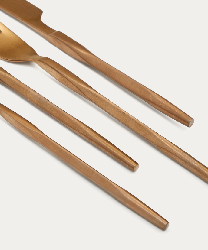 ALI 16-piece copper cutlery set