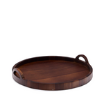 ZOA tray made of acacia wood in a dark finish, Ø50 cm