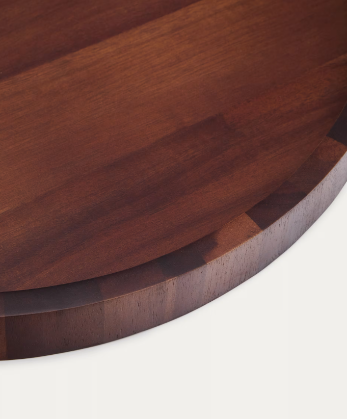 ZOA tray made of acacia wood in a dark finish, Ø50 cm