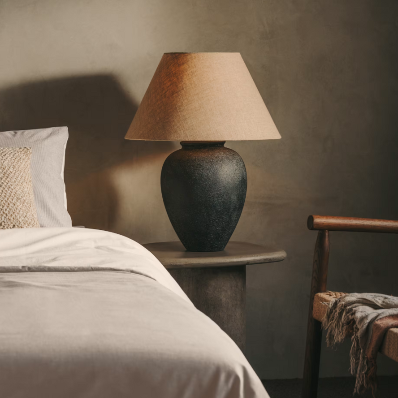 SOTELA Duvet cover and pillowcase set with embroidered stripes