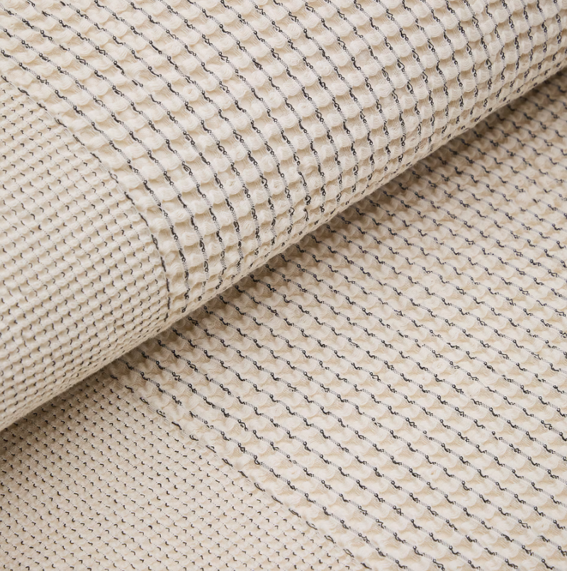 MABILE Striped jacquard 100% cotton bedspread