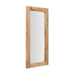 MADEN Drveno ogledalo s prirodnom završnom obradom 80 x 180 cm
