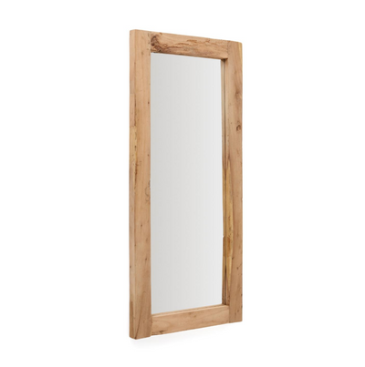 MADEN Drveno ogledalo s prirodnom završnom obradom 80 x 180 cm
