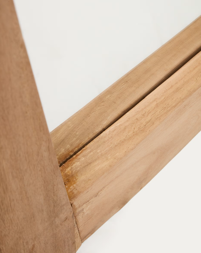 MADEN Drveno ogledalo s prirodnom završnom obradom 80 x 180 cm