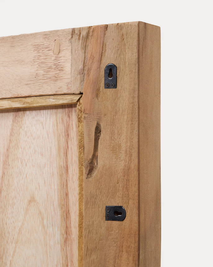 MADEN Drveno ogledalo s prirodnom završnom obradom 80 x 180 cm