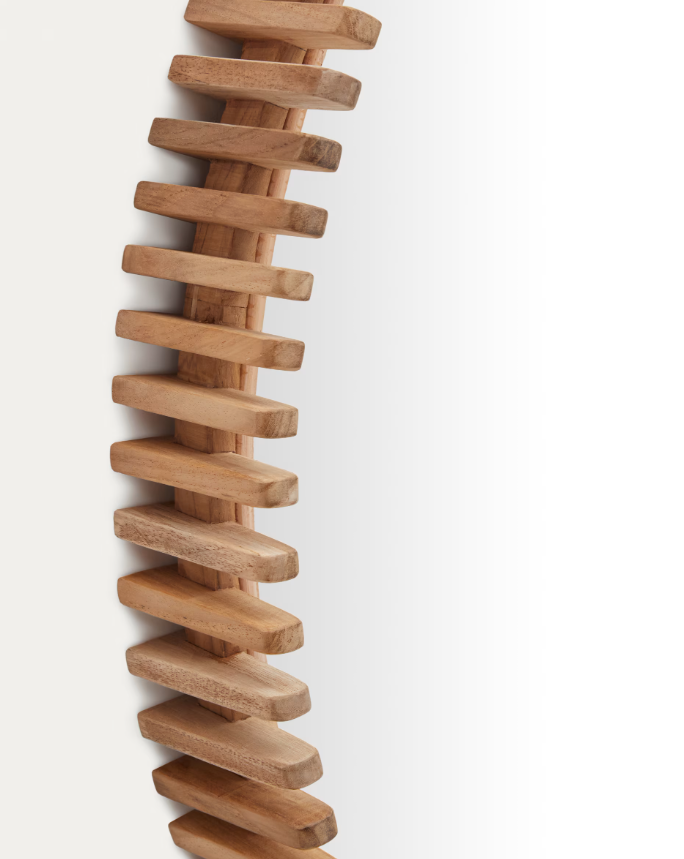 POLKE Ogledalo od tikovine Ø 100 cm