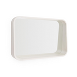 SALAYA Ogledalo od lakirane bež laminirane šperploče boje jasena 90 x 60 cm