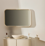 SALAYA Ogledalo od lakirane bež laminirane šperploče boje jasena 90 x 60 cm