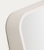 SALAYA Ogledalo od lakirane bež laminirane šperploče boje jasena 90 x 60 cm