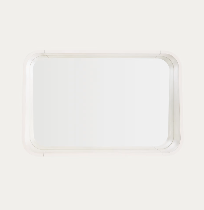 SALAYA Ogledalo od lakirane bež laminirane šperploče boje jasena 90 x 60 cm