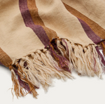 ARVEN Višebojni prugasti pokrivač od 100% lana