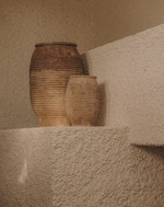 LLONGA set of 2 terracotta planters with natural finish Ø 54 / 32 cm