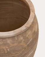 LLONGA set of 2 terracotta planters with natural finish Ø 54 / 32 cm