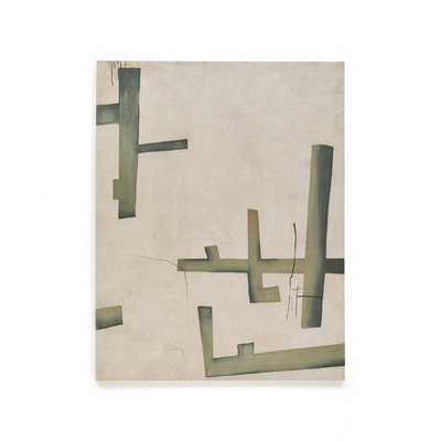 FIDA green abstract canvas, 180 x 140 cm