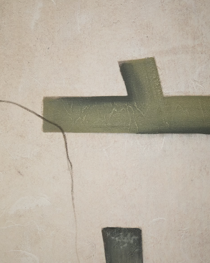 FIDA Zeleno apstraktno platno, 180 x 140 cm