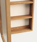 PLUBIA Ormarić za lijekove s ogledalom od punog tikovine, 50 x 70 cm