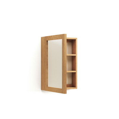 PLUBIA medicine cabinet with mirror in solid teak, 50 x 70 cm