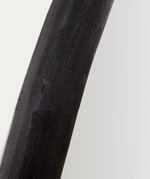 MAGRIT Ogledalo od masivnog mungur drva s crnom završnom obradom Ø 60 x 110 cm