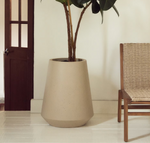 CALUN beige cement planter Ø 50cm