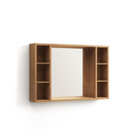 PARANA medicine cabinet with mirror in solid teak, 100 x 65 cm