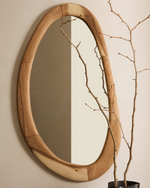 SELEM Ogledalo od mungur drveta s prirodnom završnom obradom 60 x 107 cm