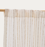 ARAMI Curtain with braided jute embroidery detail