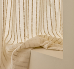 ARAMI Curtain with braided jute embroidery detail