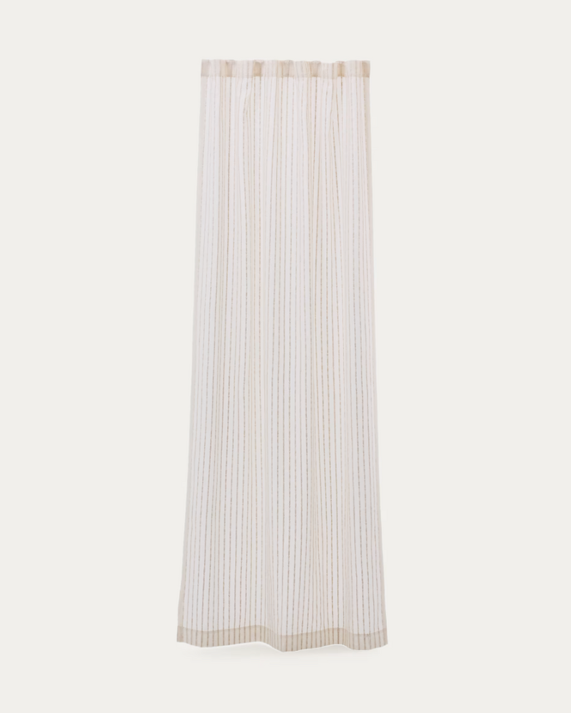 ARAMI Curtain with braided jute embroidery detail