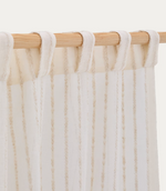 ARAMI Curtain with braided jute embroidery detail