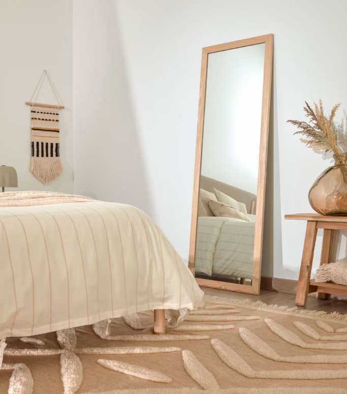 YVAINE Ogledalo prirodna završna obrada 80,5 x 180,5 cm