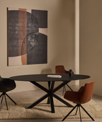 TONOL brown abstract canvas, 180 x 140 cm