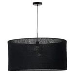 MARIELA Sjenilo za stropnu lampu od lana u crnoj boji