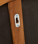 MAGDA Ogledalo od masivnog tikovine s prirodnom završnom obradom Ø 45 x 95 cm