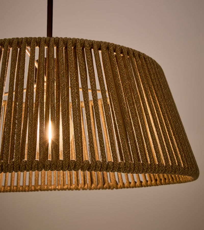 ALDET Stropno sjenilo za lampu s bež prošaranim užetnim kabelom