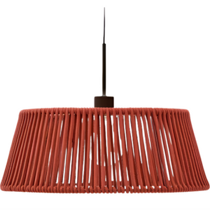 ALDET Ceiling lampshade in red mottled rope cord