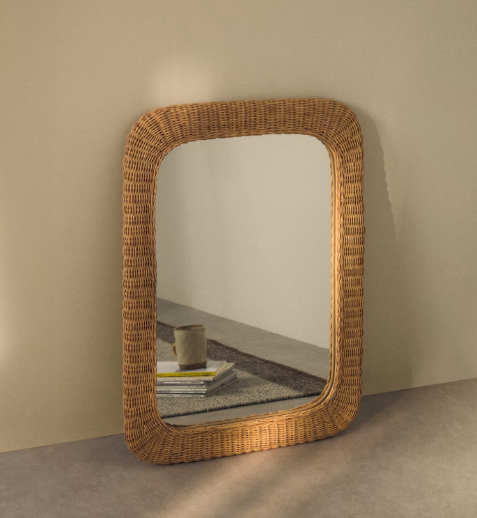 ZILNA Ogledalo od ratana 58 x 79 cm