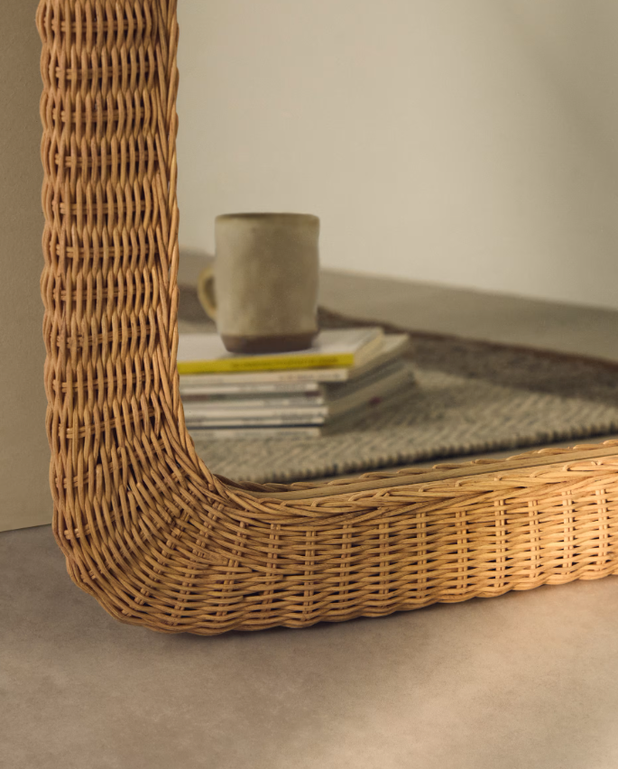 ZILNA Ogledalo od ratana 58 x 79 cm