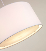 SANTANA Bijelo sjenilo za stropnu svjetiljku s bijelim difuzorom