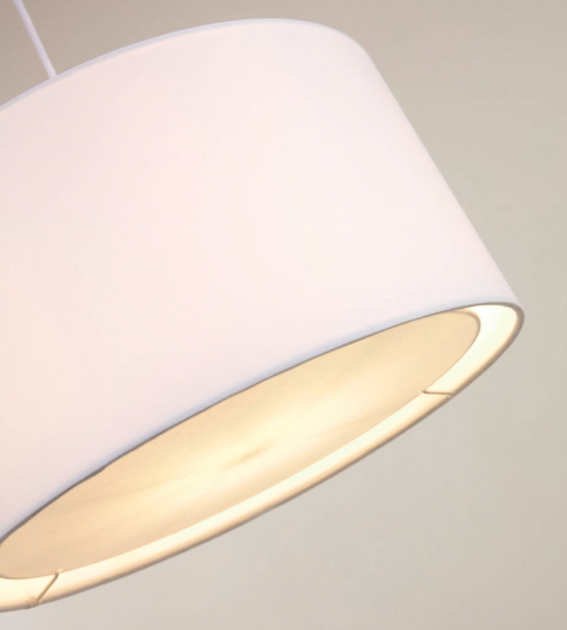 SANTANA Bijelo sjenilo za stropnu svjetiljku s bijelim difuzorom